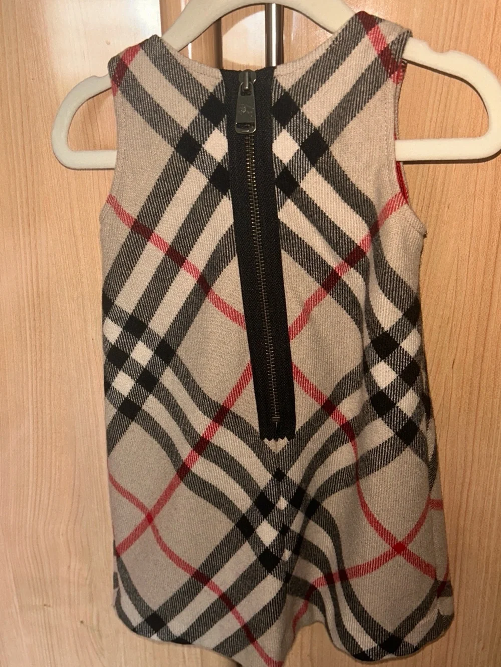 Classic Girl’s Burberry Plaid Wool Dress